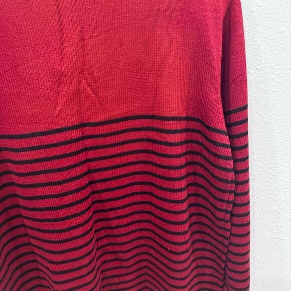 Coofandy red stripe sweater size XL - Picture 6 of 7